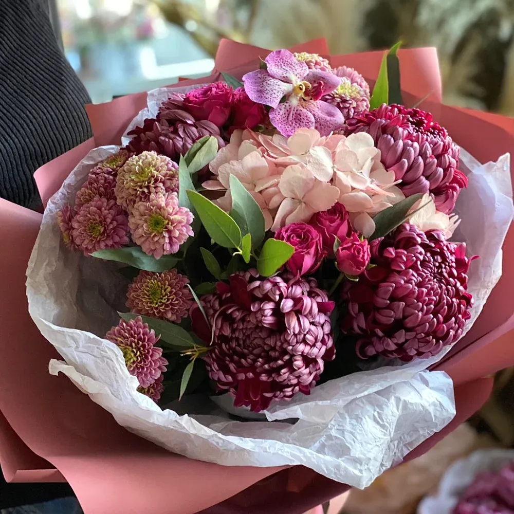 Букеты с хризантемами