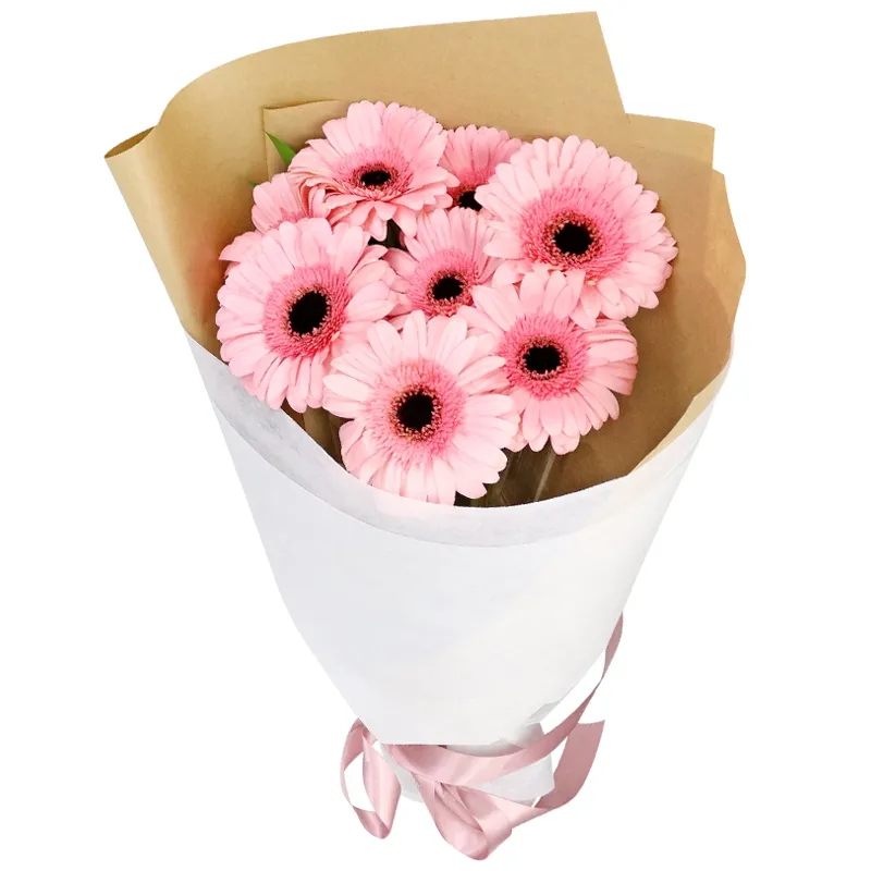 Букет из 7 розовых гербер